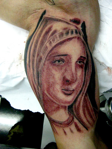 mary tattoos. Fátima Virgin Mary Tattoo