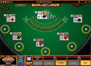Multi-Hand Atlantic City Blackjack Win