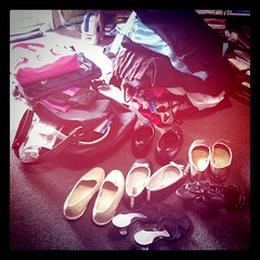 de-cluttering clothes, shoes & bags