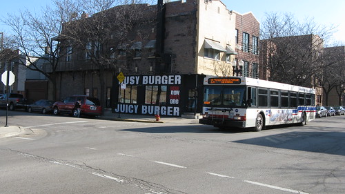 Westbound CTA bus on West Taylor Street. Chicago Illinois USA. Wednsday, March 16th, 2011. by Eddie from Chicago