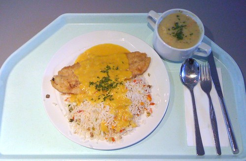 Pangasius & Potatoe soup with shrimps