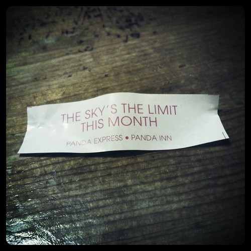 Chinese food has given me a green light to rock this month. Too bad there's only 4 days left.
