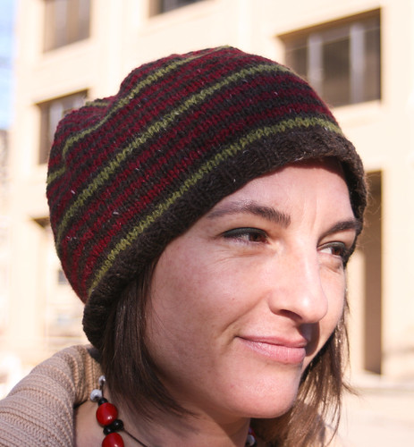 Striped Beanie by Martin Storey in Felted Tweed