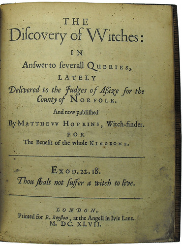 Title page of The discovery of witches