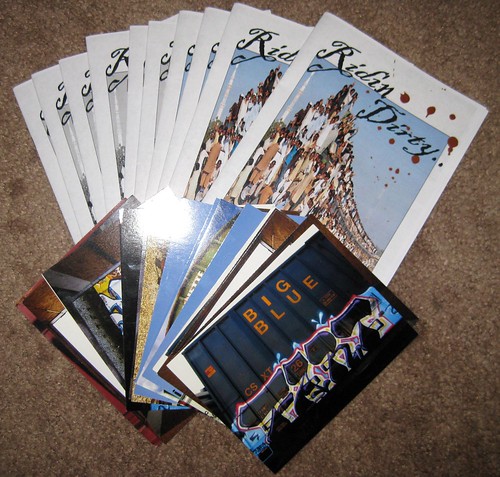 Just received a stack of Ridin Dirty mags, True 2 Death postcards and a shitload of stickers in the mail...These will be included free with the next 25 orders from our webstore