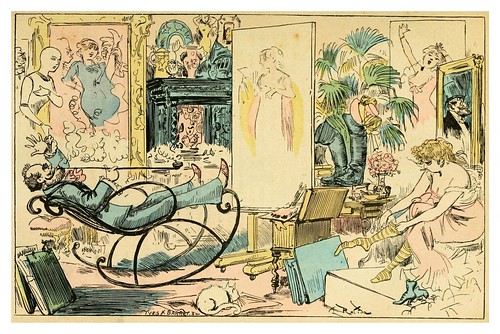 007-El estudio del celebre maestro Jean Bizouard-La grande mascarade parisienne 1881-84-Albert Robida