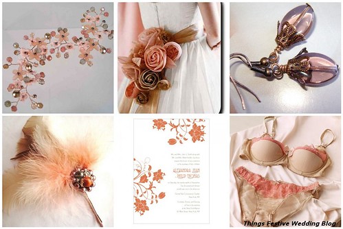 Image credits Pink copper beaded headband etsycom Wedding dress 