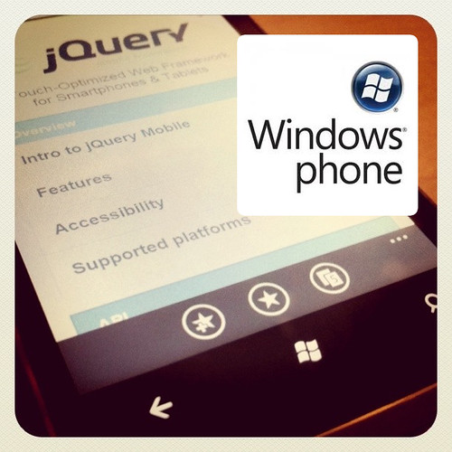 WP7 running on jQuery Mobile