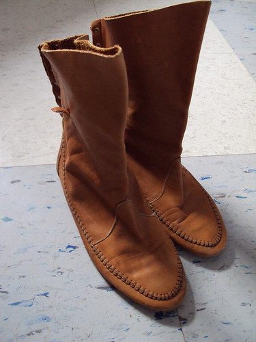 Leather Moccasin Boots
