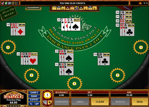 Multi-Hand Atlantic City Blackjack game