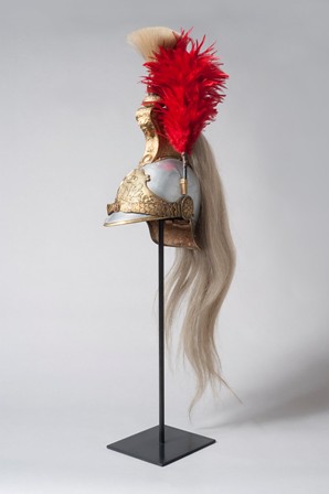 Napoleonic Dragoon Helmet, After Treatment (With Custom Fabricated Mount)