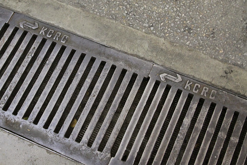 KCRC logo on drain gratings