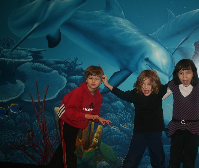 Newport Aquarium:  Zach, Seth, Maya