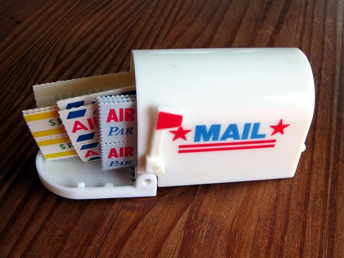 Mini mailbox stamp dispenser