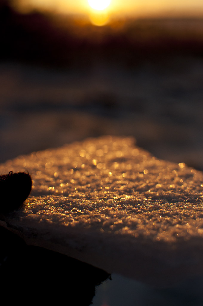 Loads of late Sunlight strikes the icy ice-brick