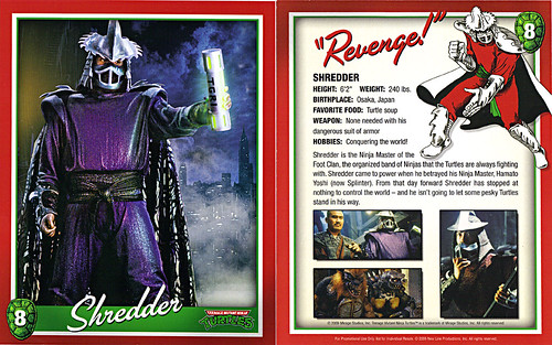 TEENAGE MUTANT NINJA TURTLES :: 25th Anniversary Collector's Edition { 4 Blu-ray Movie Disc set } .. // Character Card #8; Shredder (( 2009 ))