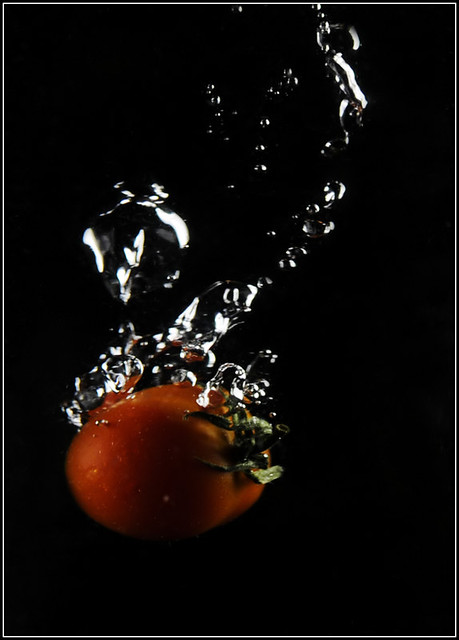 Falling tomato.