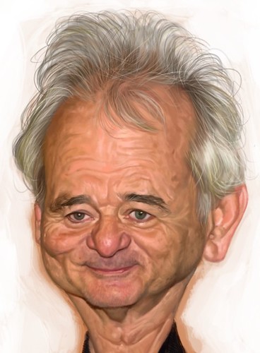 digital caricature of Bill Murray - 4