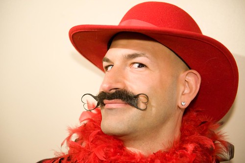 Ghandi, 1st Place Winner of the Freestyle Moustache @ World Beard and Moustache Championships 2011