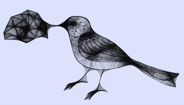 Sketched bird