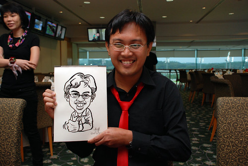 caricature live sketching for Thorn Business Associates Appreciate Night 2011 - 3