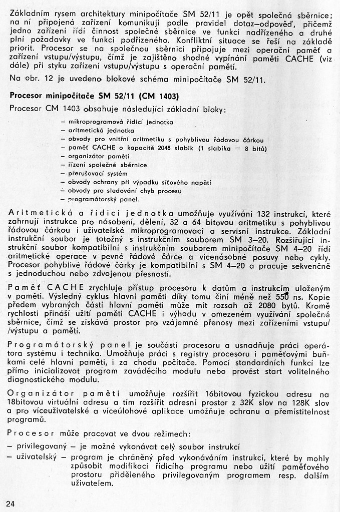 Strana 24 -- Procesor minipočítače SM 52/11 (CM 1403)
