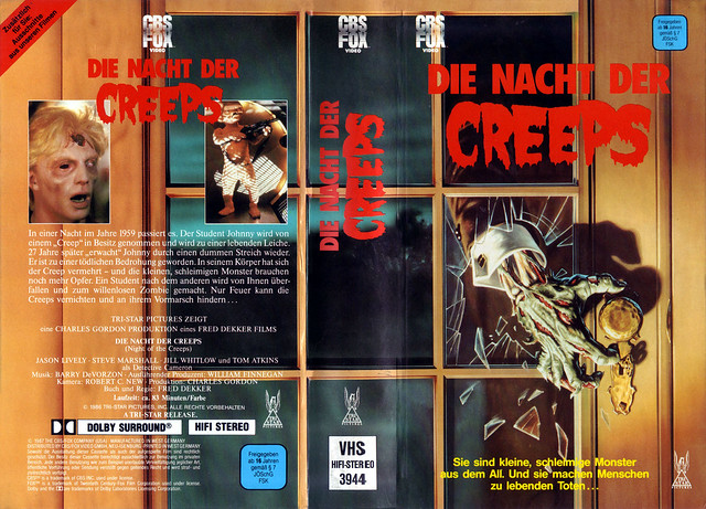 Night Of The Creeps (VHS Box Art)
