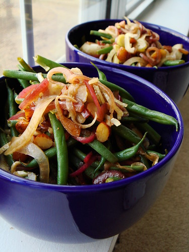 Green Bean Salad with Fried Almonds