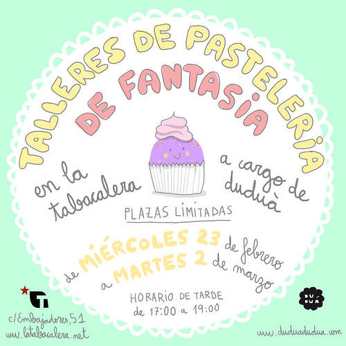 Talleres de pastelería de fantasía en La  Tabacalera (Madrid)