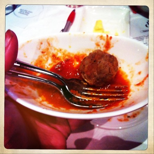 Someone ate my meatball but they got me an extra!!!