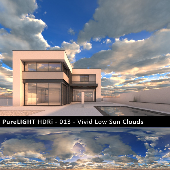 PureLIGHT HDRi 013 - Vivid Low Sun Clouds
