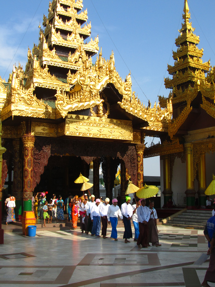Ceremony at the Shwedagon Pagoda