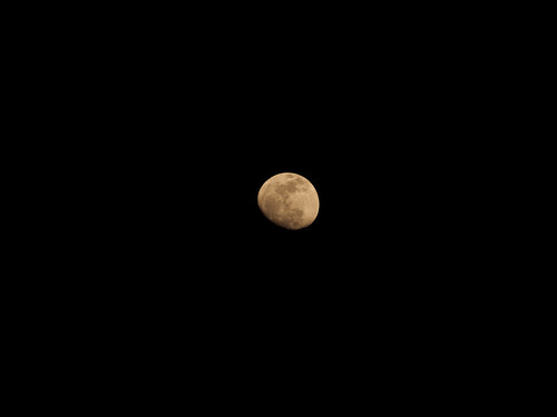 Three quarter moon 16 March 2011