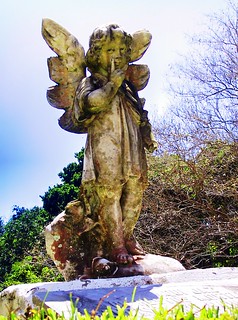 Statue of an angel in the churchyard