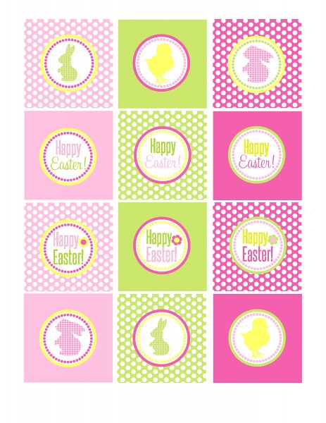 Easter Printables Pink and Green