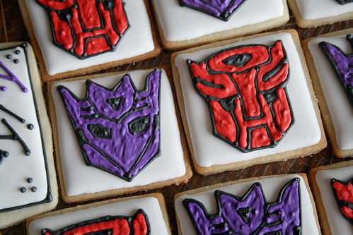 Transformers Logo cookies.