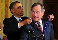 Obama Gives Bush Sr. Medal of Freedom