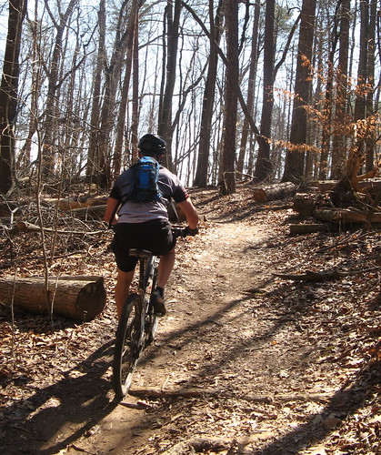 Mountain biker on the Owl's Roost Trail