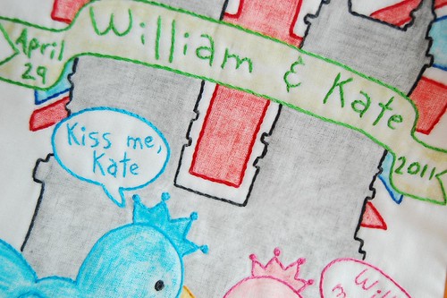 Kiss me Kate - a William and Kate embroidery