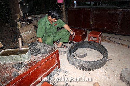 cutting tyres