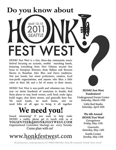 2011 HONK! Informational Flyer