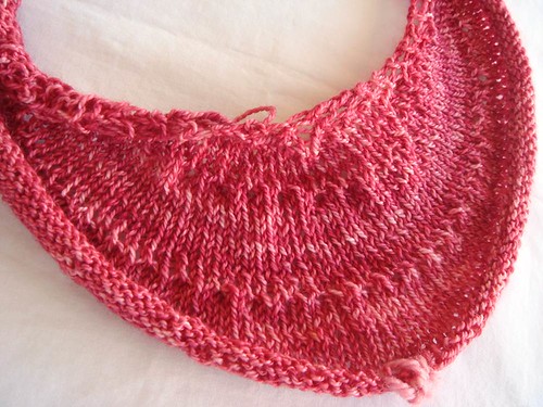 Pink Whippoorwill shawl