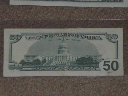 50 dollar bill back. ack of 1996 50 dollar bill