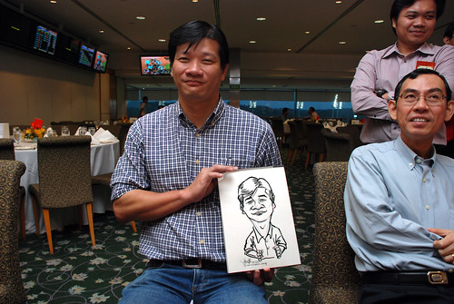 caricature live sketching for Thorn Business Associates Appreciate Night 2011 - 7