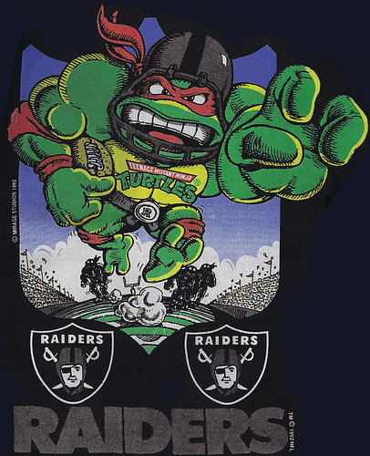 Oakland Raiders :: 'RAIDER RAPHAEL' { T-shirt Graphic } (( 1992 ))
