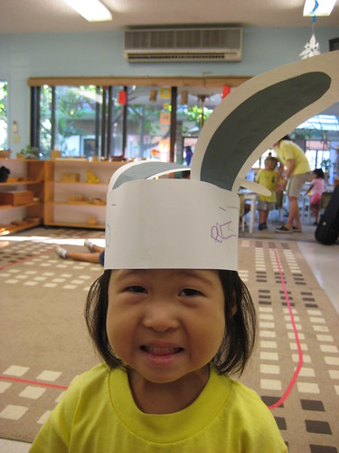 Aki and her bunny hat