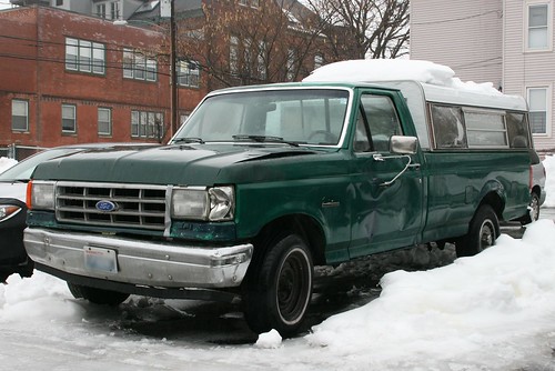 That old, green Ford pickup
