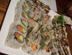 Assorted sushi rolls
