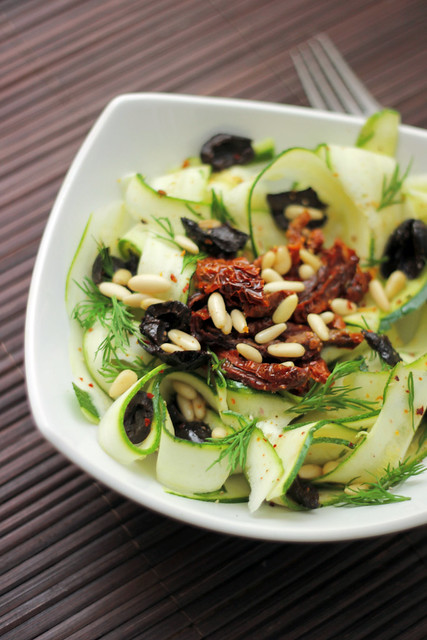 Courgettes, Sundried tomatoes and pinenuts