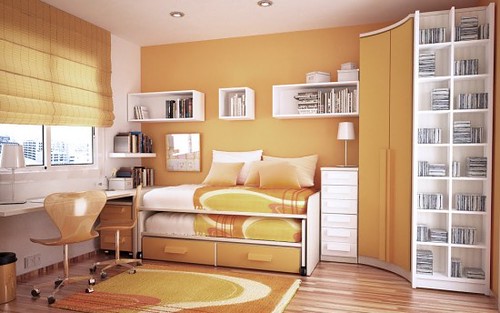 orange and white room -www.renttoown.ph